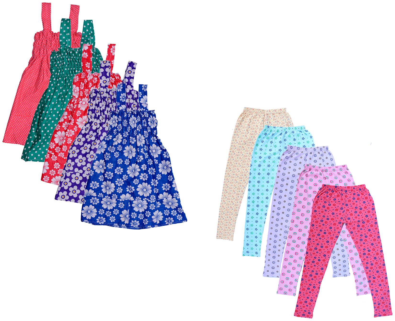 

Indiweaves Girl Cotton Top Bottom Set - Multi