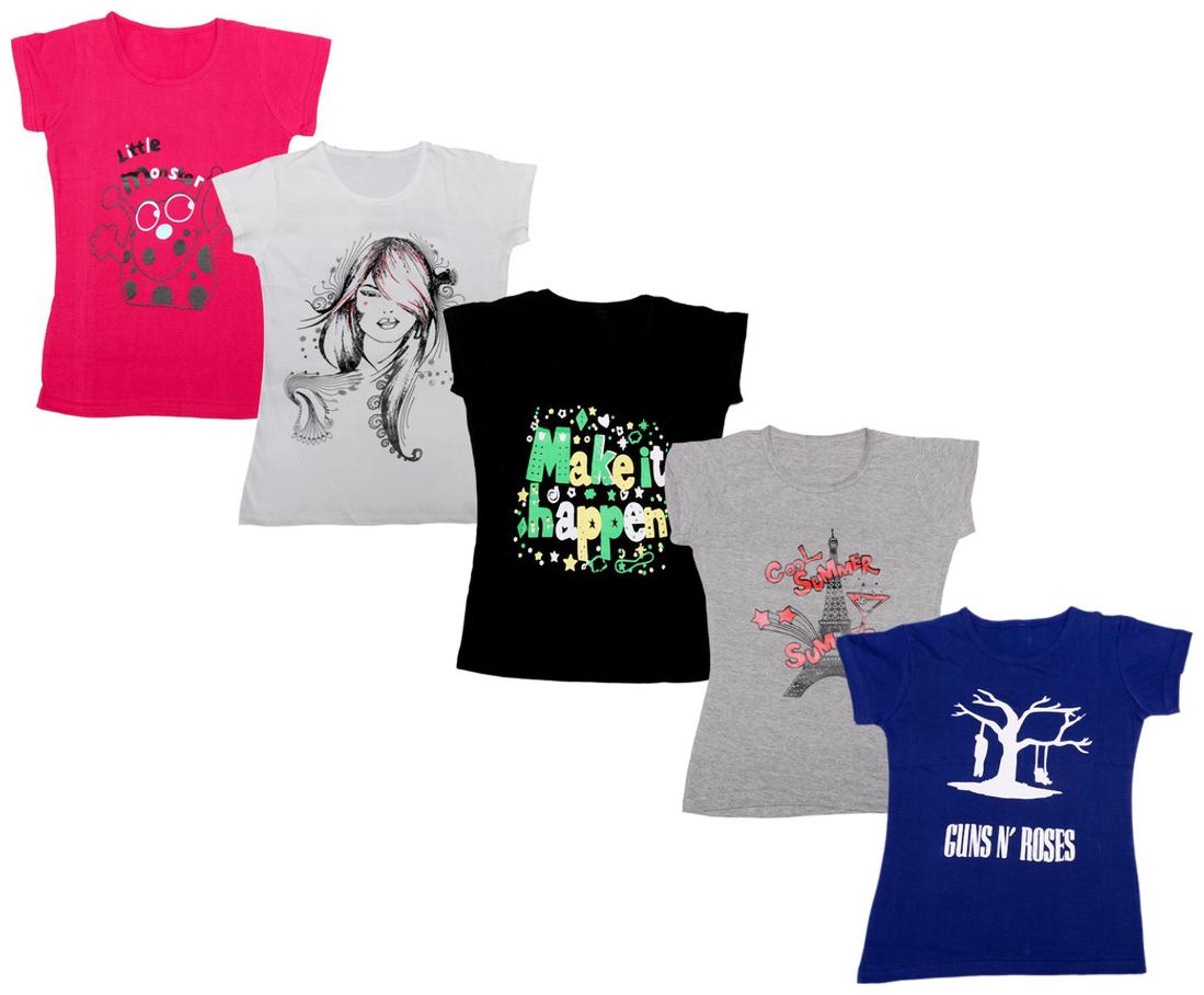 

Indiweaves Girl Cotton Printed T shirt - Multi