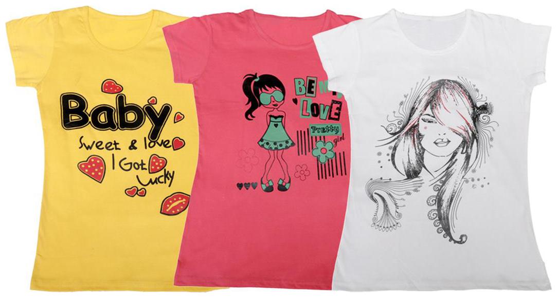 

Indiweaves Girl Cotton Solid T shirt - Multi