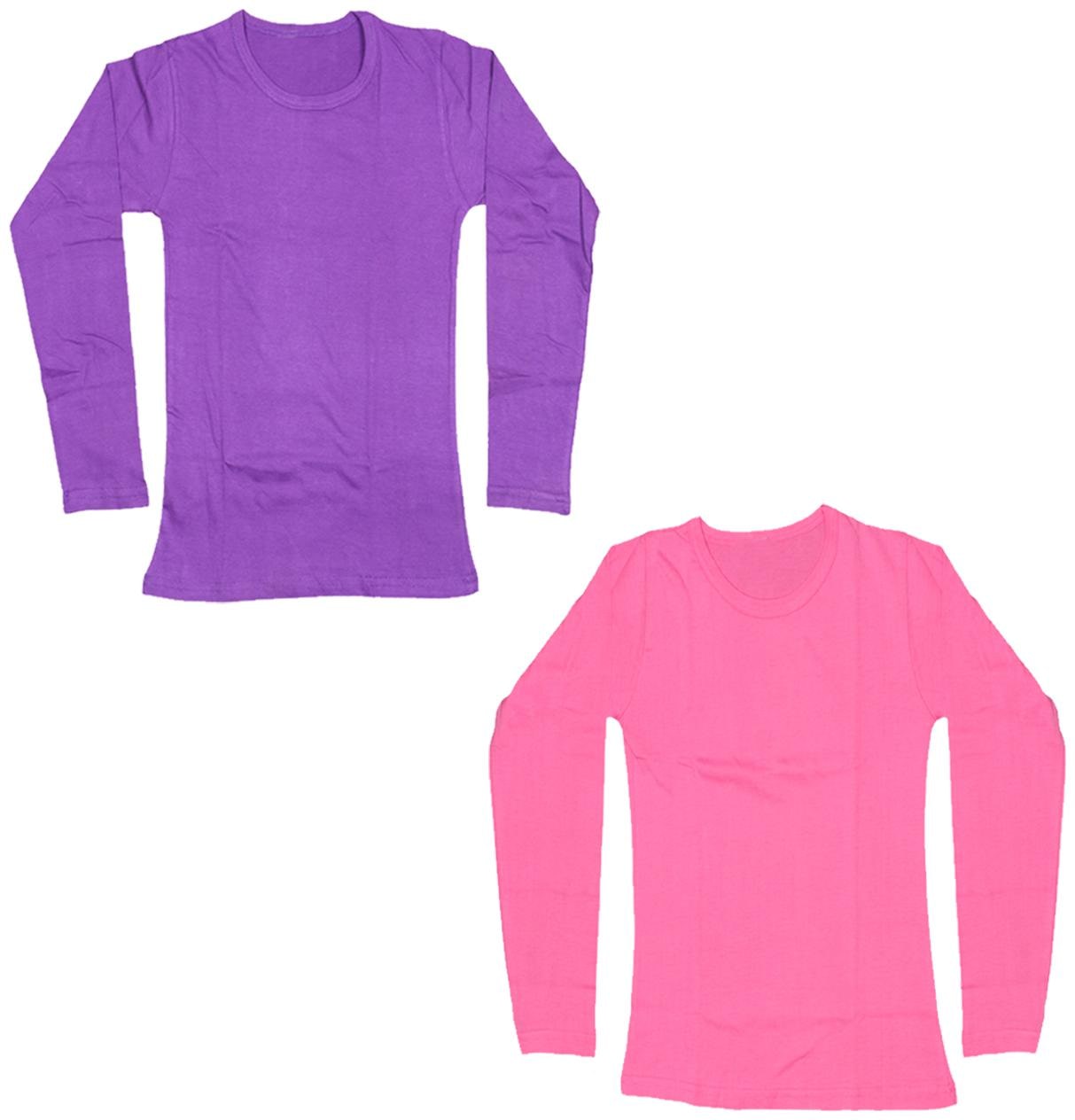 

Indiweaves Girl Cotton Solid T shirt - Pink