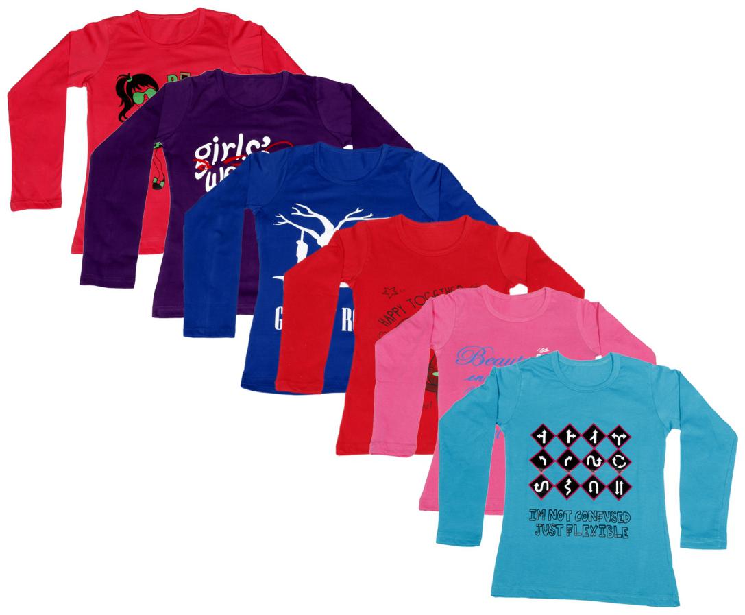 

Indiweaves Girl Cotton Printed T shirt - Multi