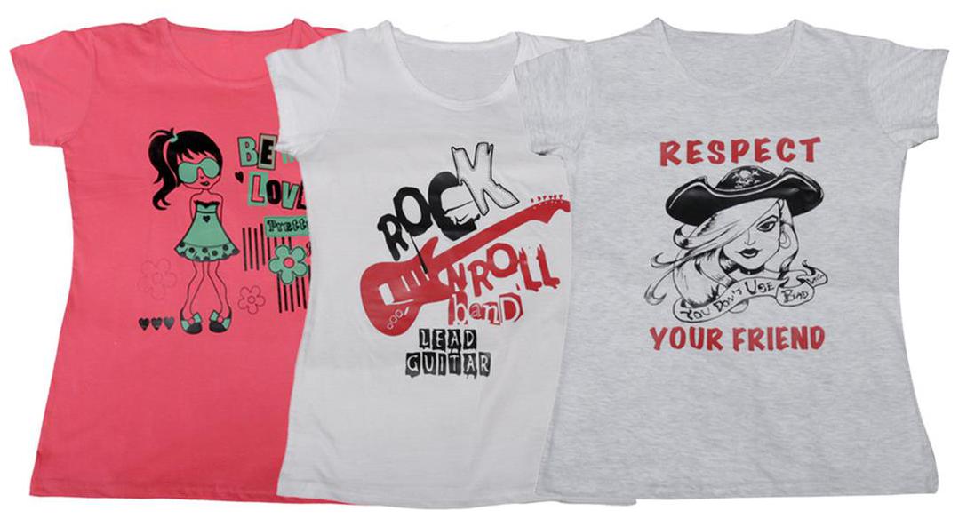 

Indiweaves Girl Cotton Solid T shirt - Multi