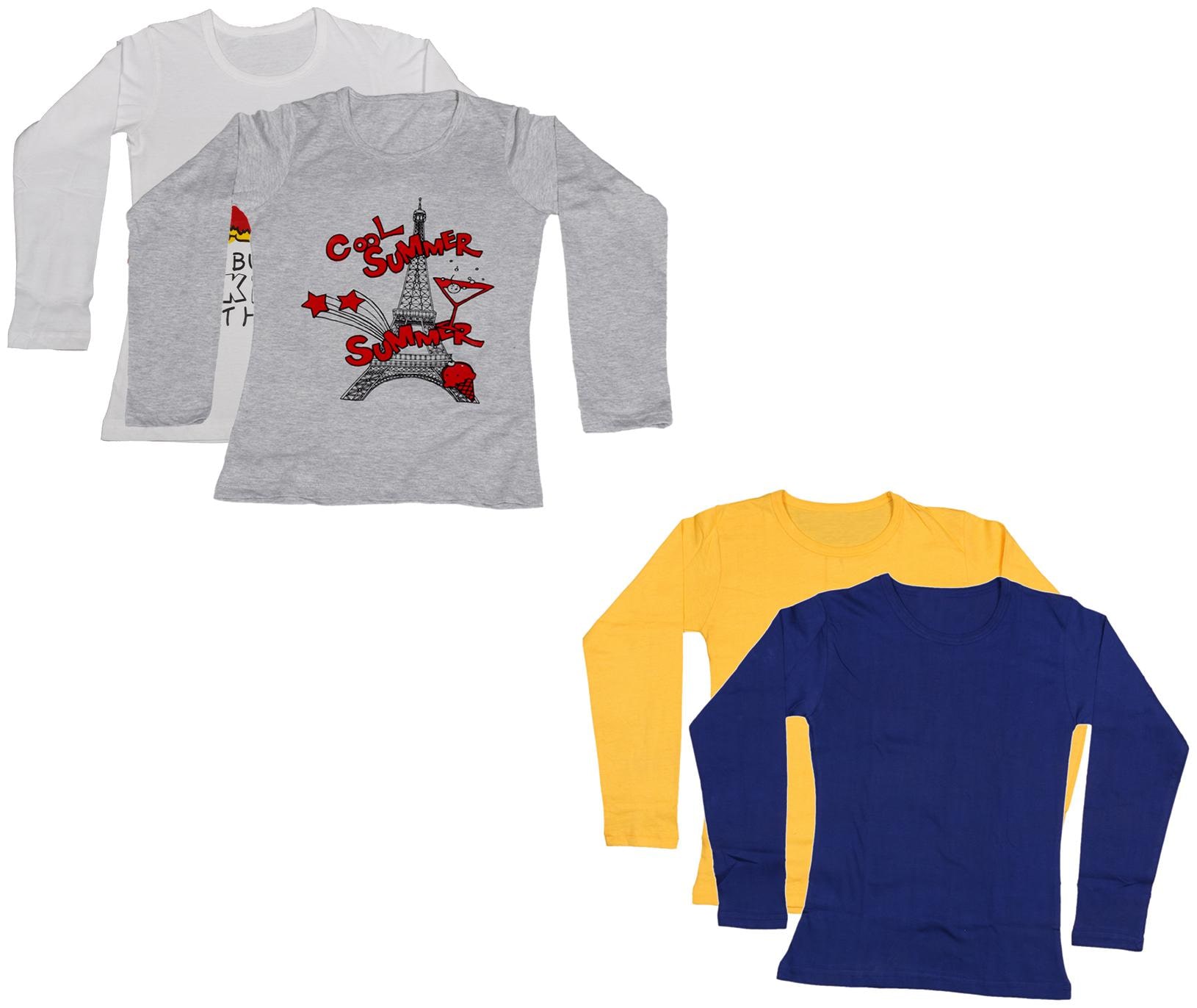 

Indiweaves Girl Cotton Printed T shirt - Multi
