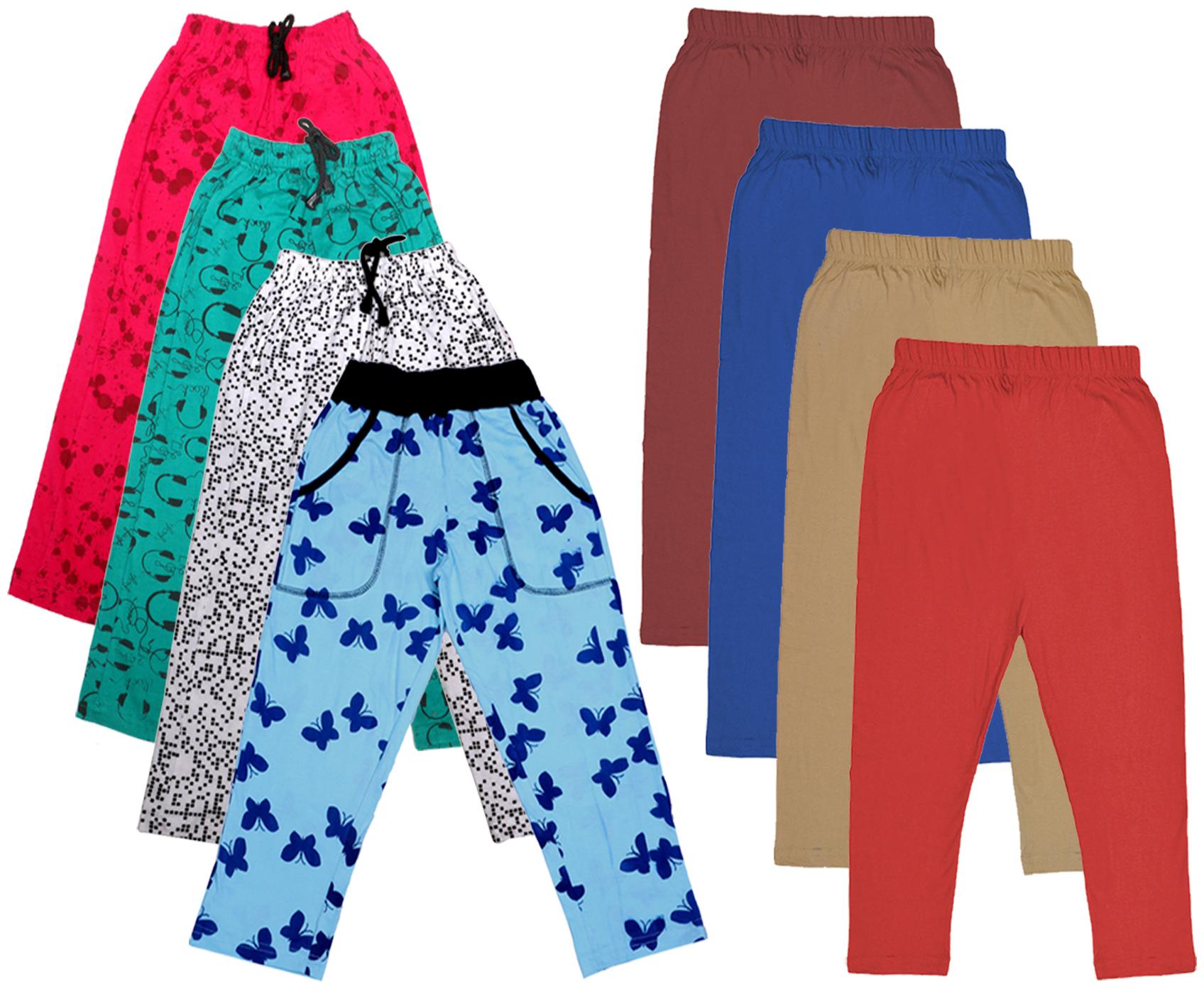 

Indiweaves Girl Cotton Solid Capri - Multi