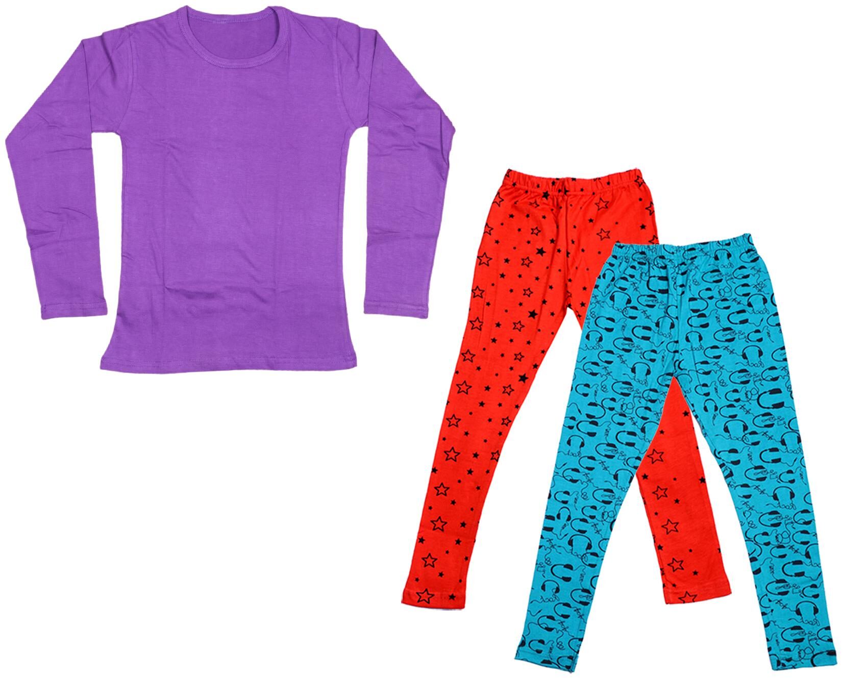 

Indiweaves Girl Cotton Solid T shirt - Multi