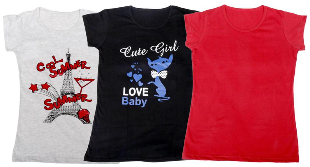 

Indiweaves Girl Cotton Solid T shirt - Multi