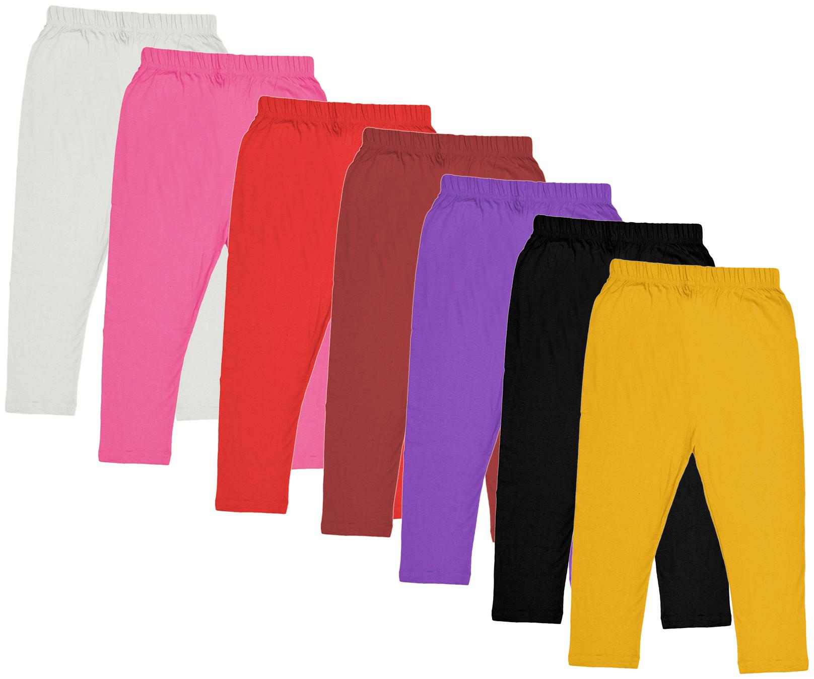 

Indiweaves Girl Cotton Solid Capri - Multi