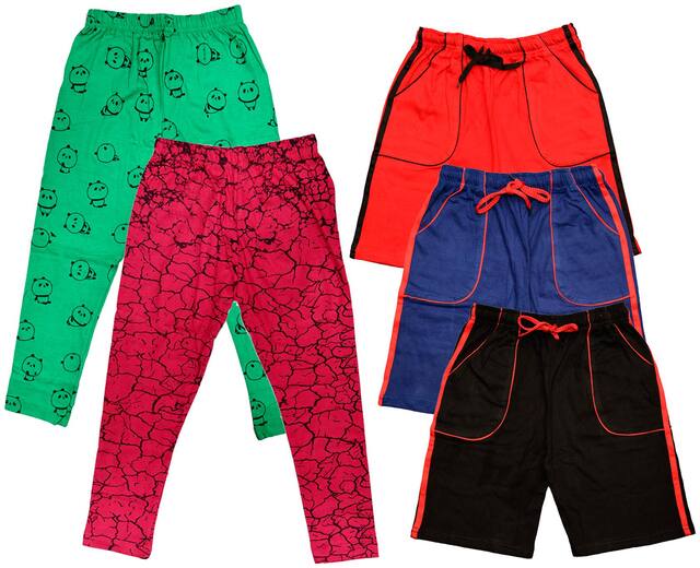 Indiweaves Girl Cotton Printed Capri - Multi