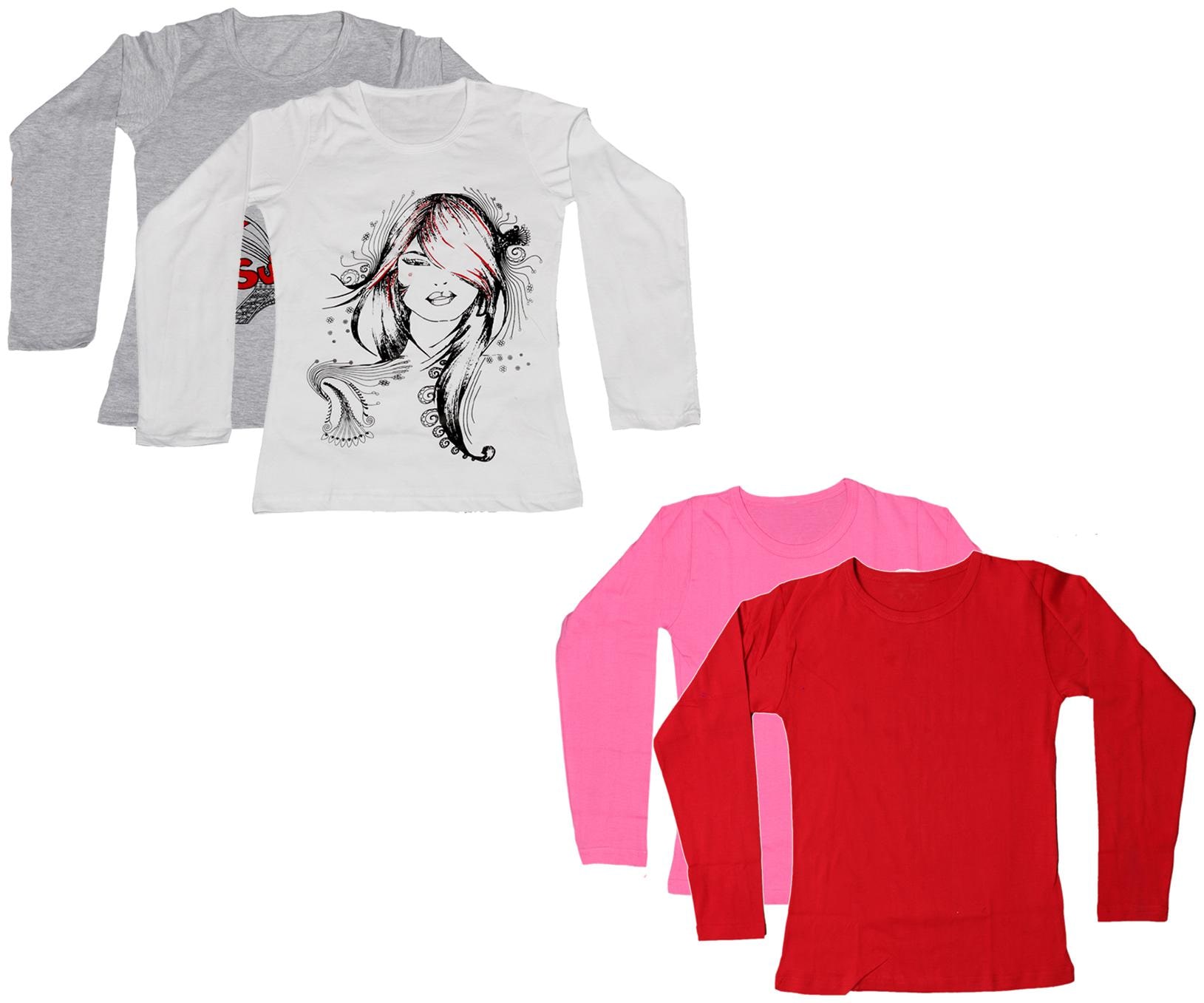 

Indiweaves Girl Cotton Printed T shirt - Multi