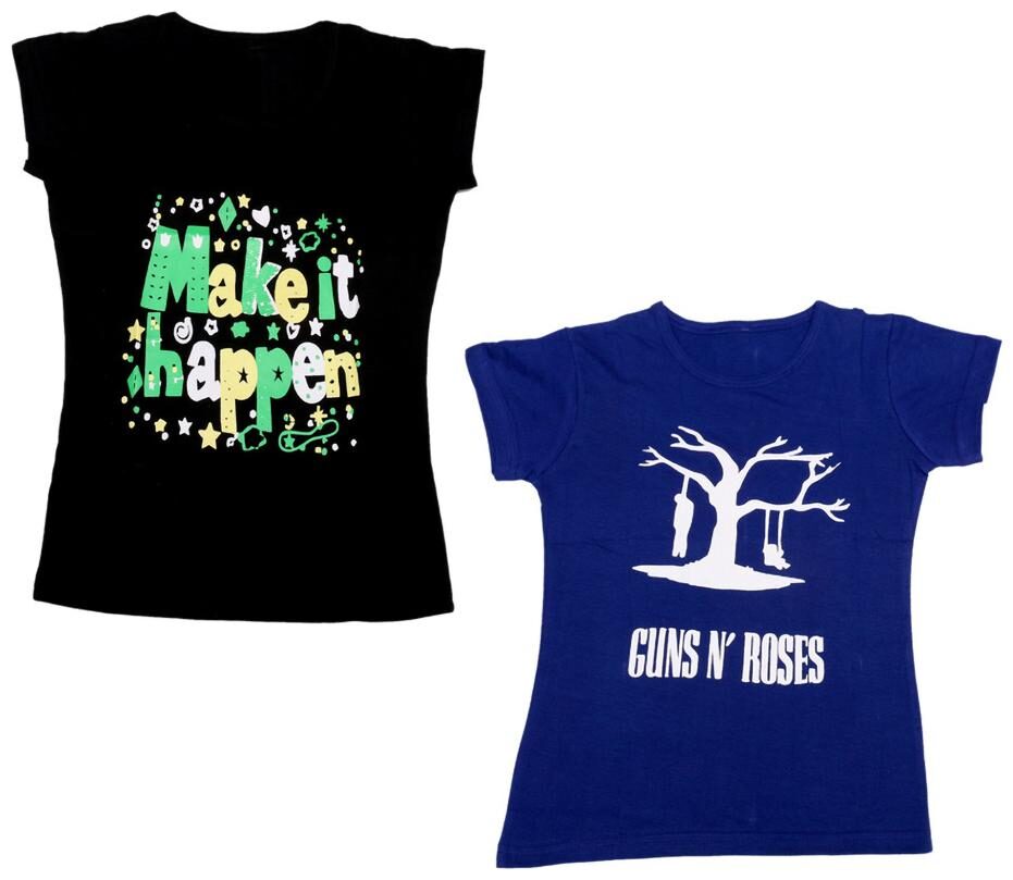 

Indiweaves Girl Cotton Printed T shirt - Blue