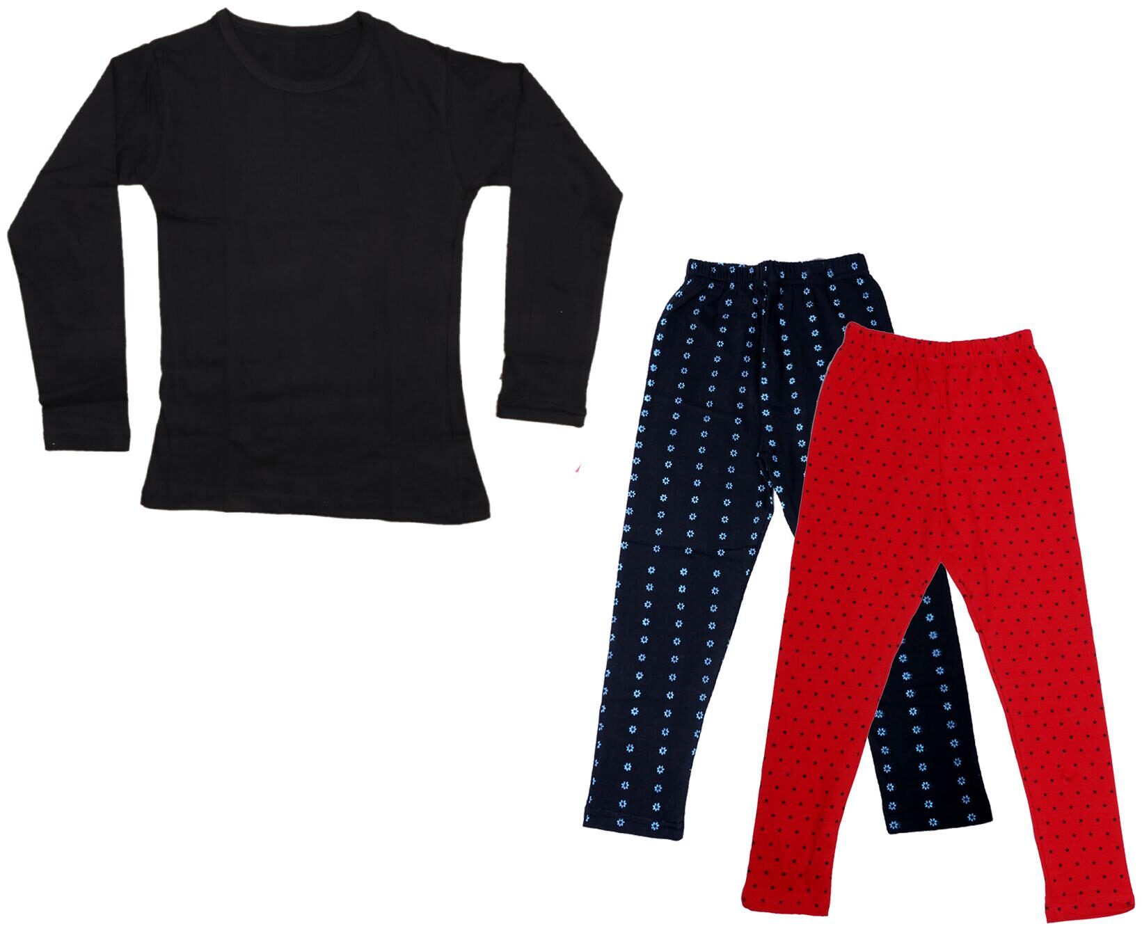 

Indiweaves Girl Cotton Solid T shirt - Multi