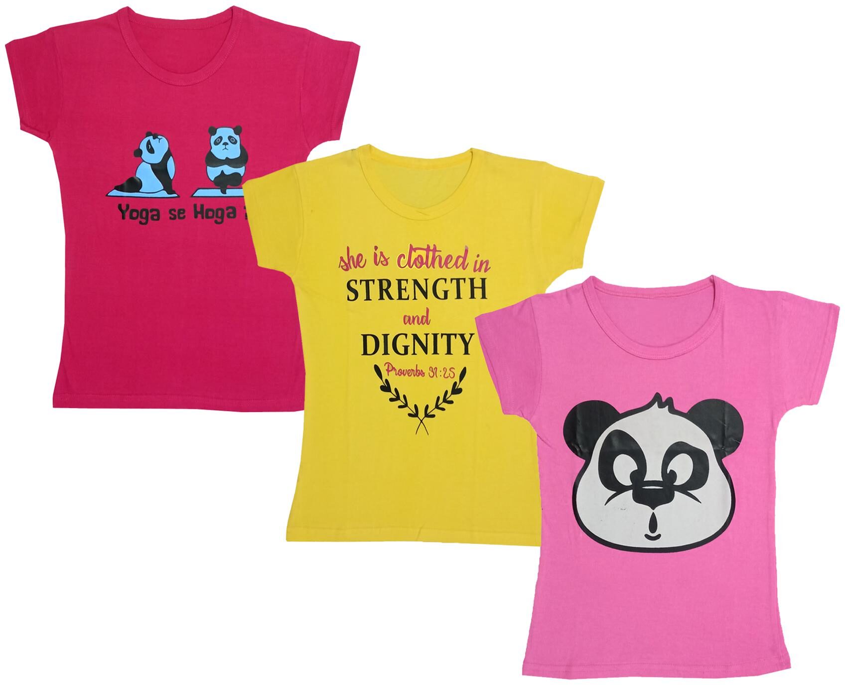 

Indiweaves Girl Cotton Printed T shirt - Multi