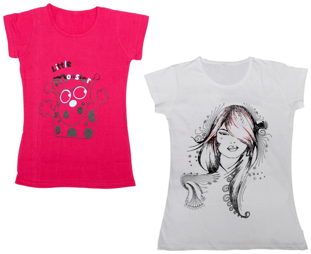 

Indiweaves Girl Cotton Printed T shirt - Grey