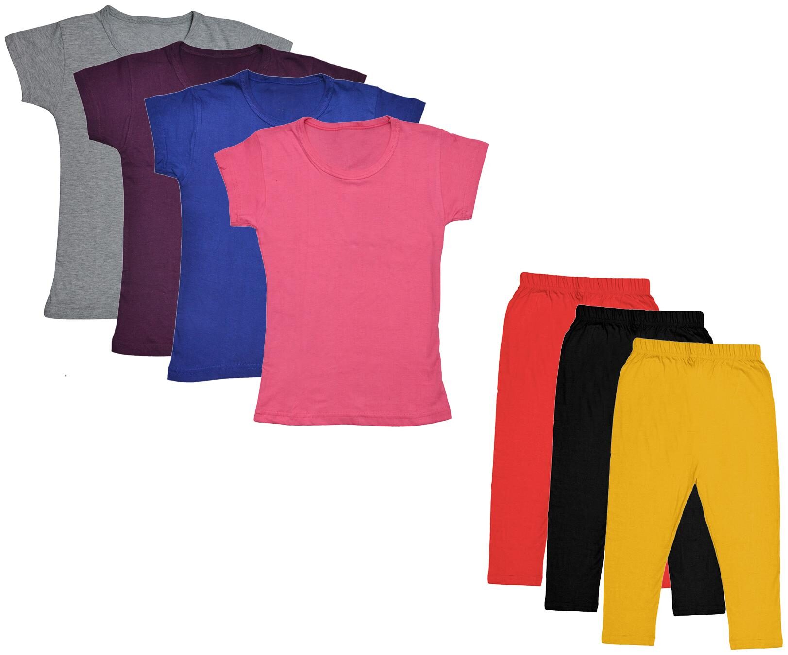 

Indiweaves Girl Cotton Top Bottom Set - Multi