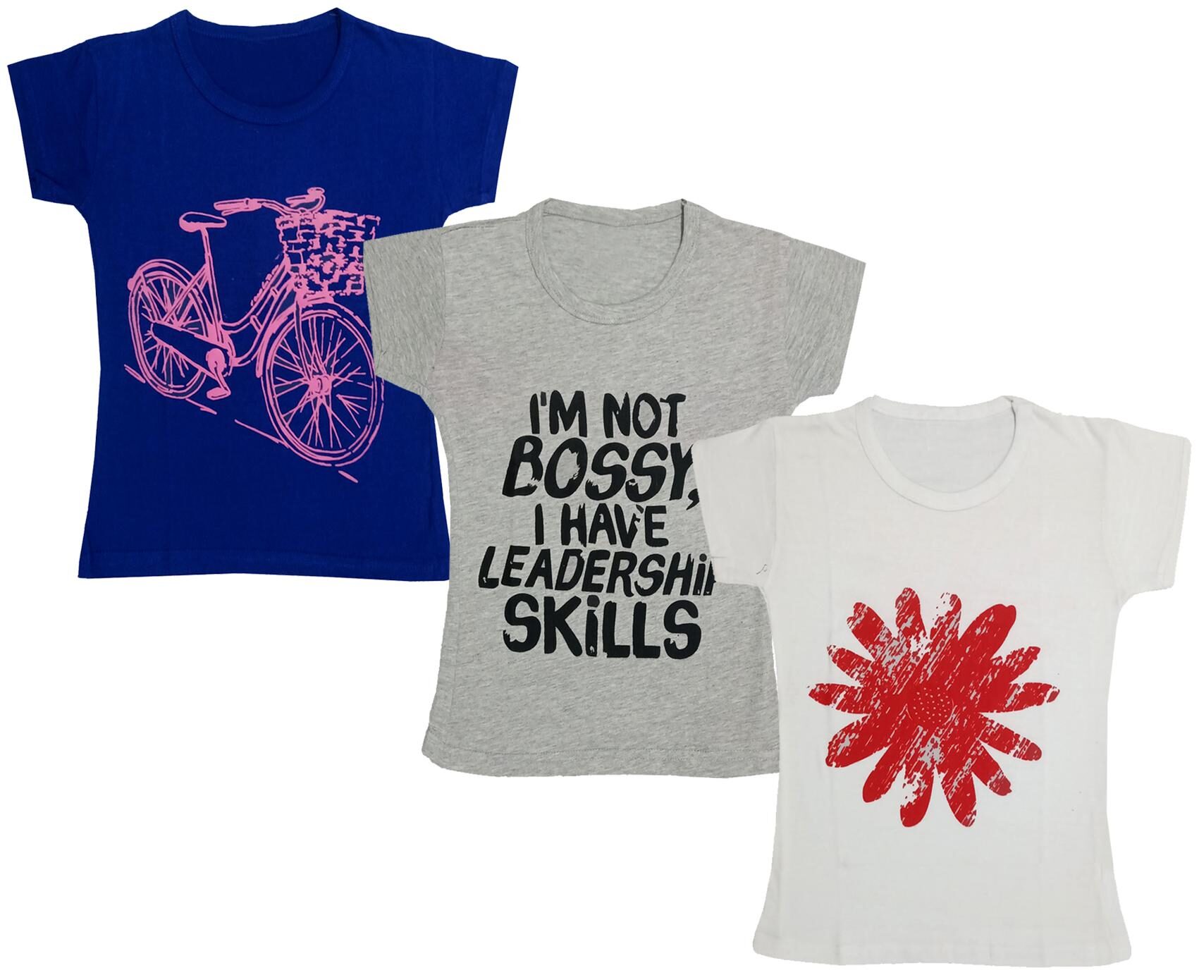 

Indiweaves Girl Cotton Printed T shirt - Multi