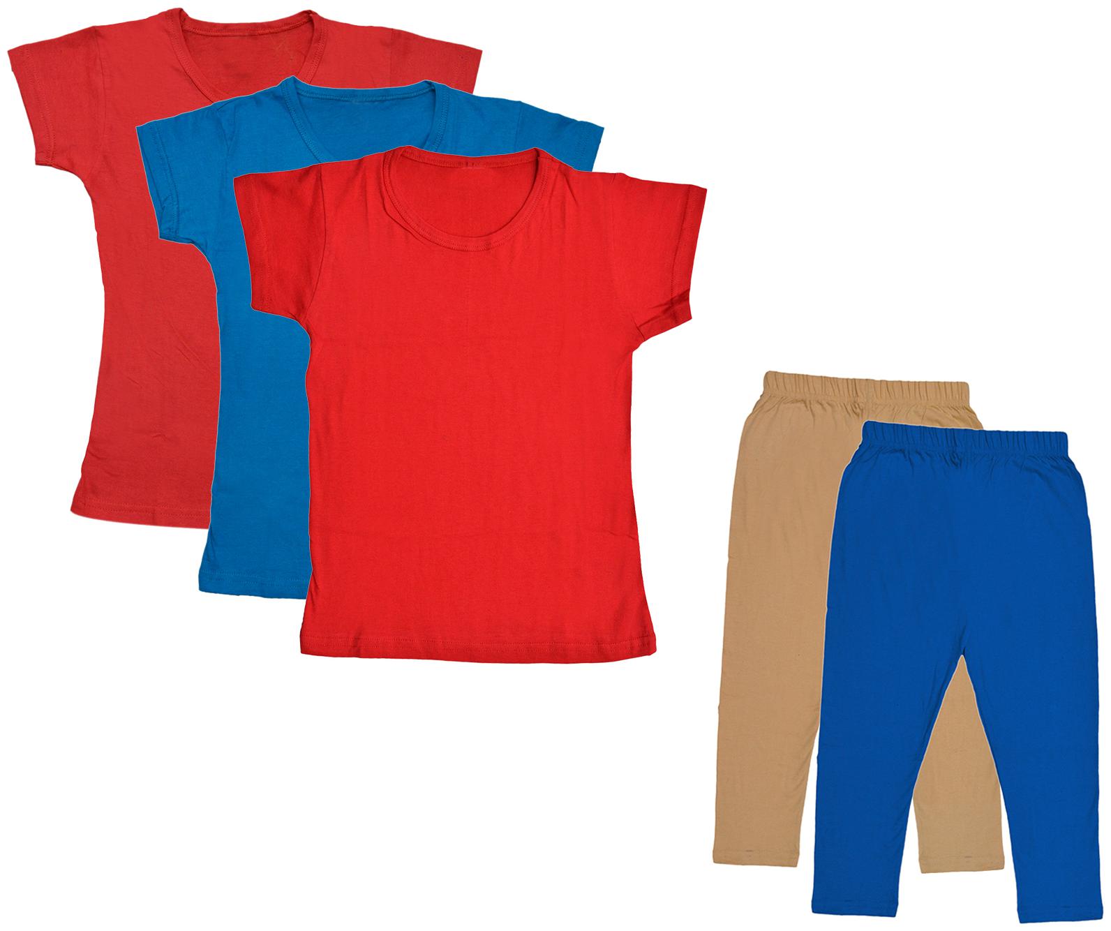 

Indiweaves Girl Cotton Top Bottom Set - Multi