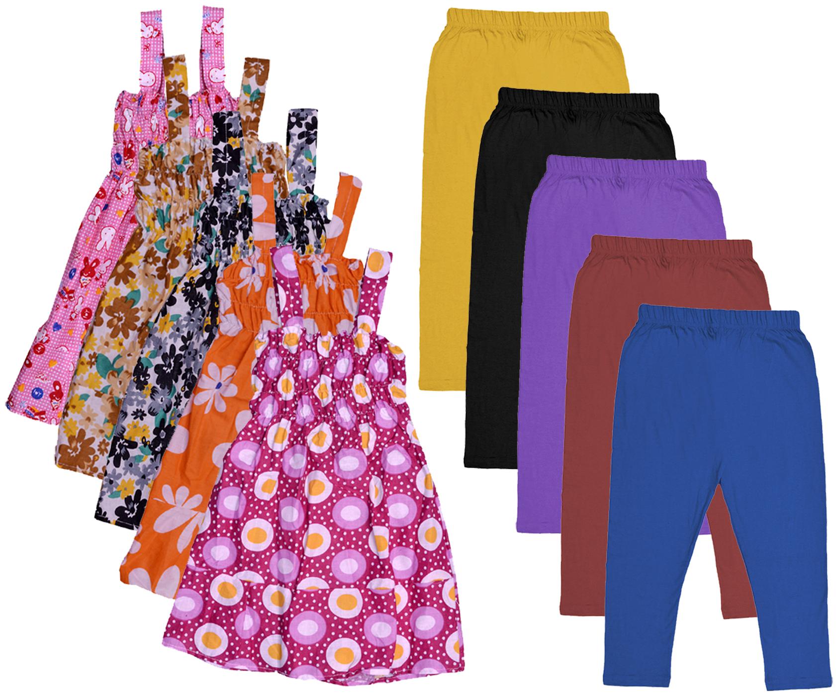 

Indiweaves Girl Cotton Top Bottom Set - Multi