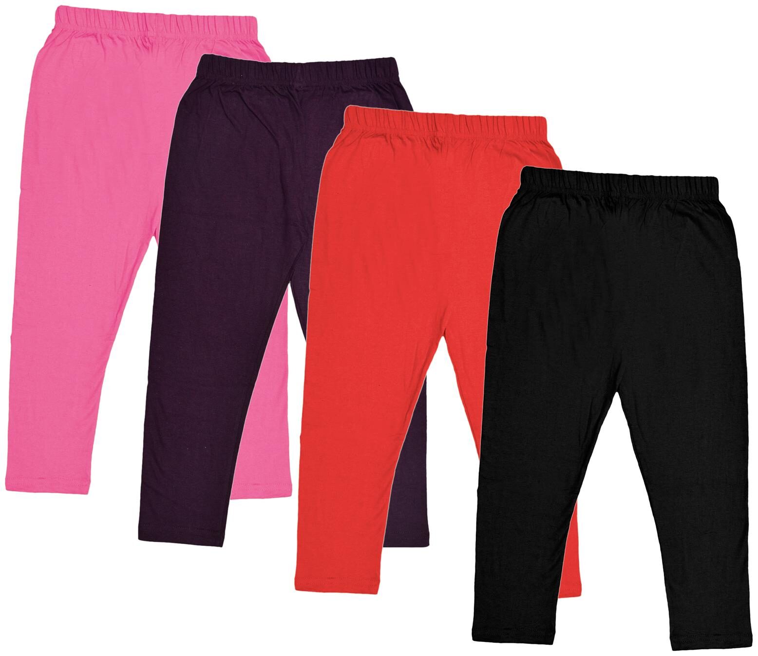 

Indiweaves Girl Cotton Solid Capri - Multi