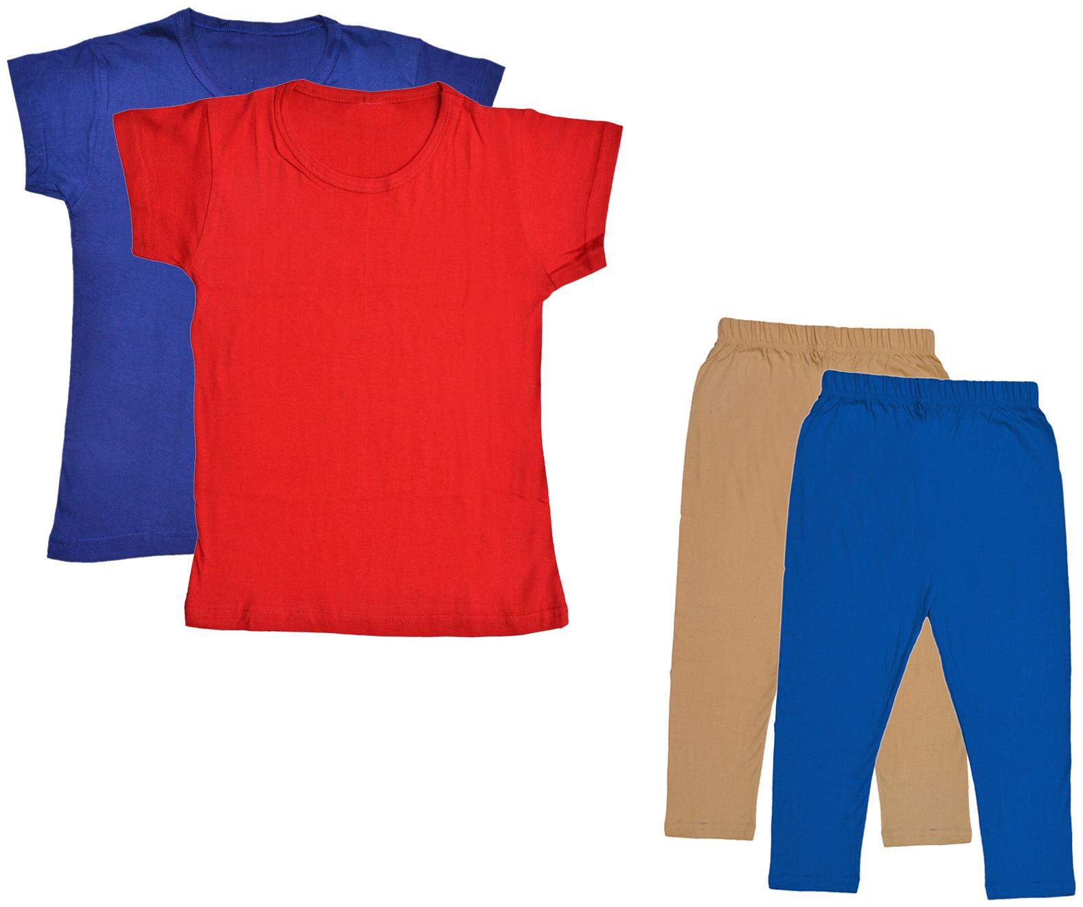 

Indiweaves Girl Cotton Top Bottom Set - Multi