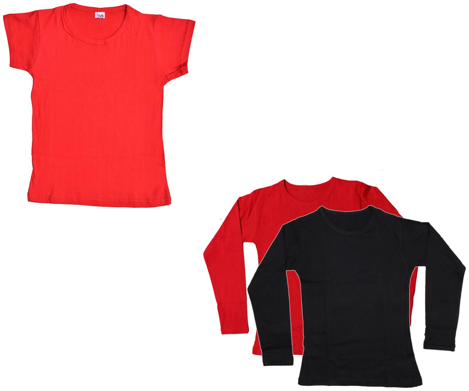 

Indiweaves Girl Cotton Solid T shirt - Multi