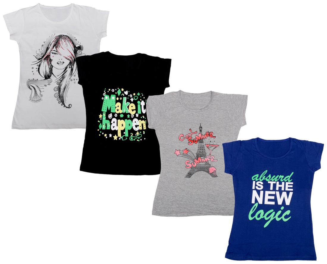 

Indiweaves Girl Cotton Printed T shirt - Multi