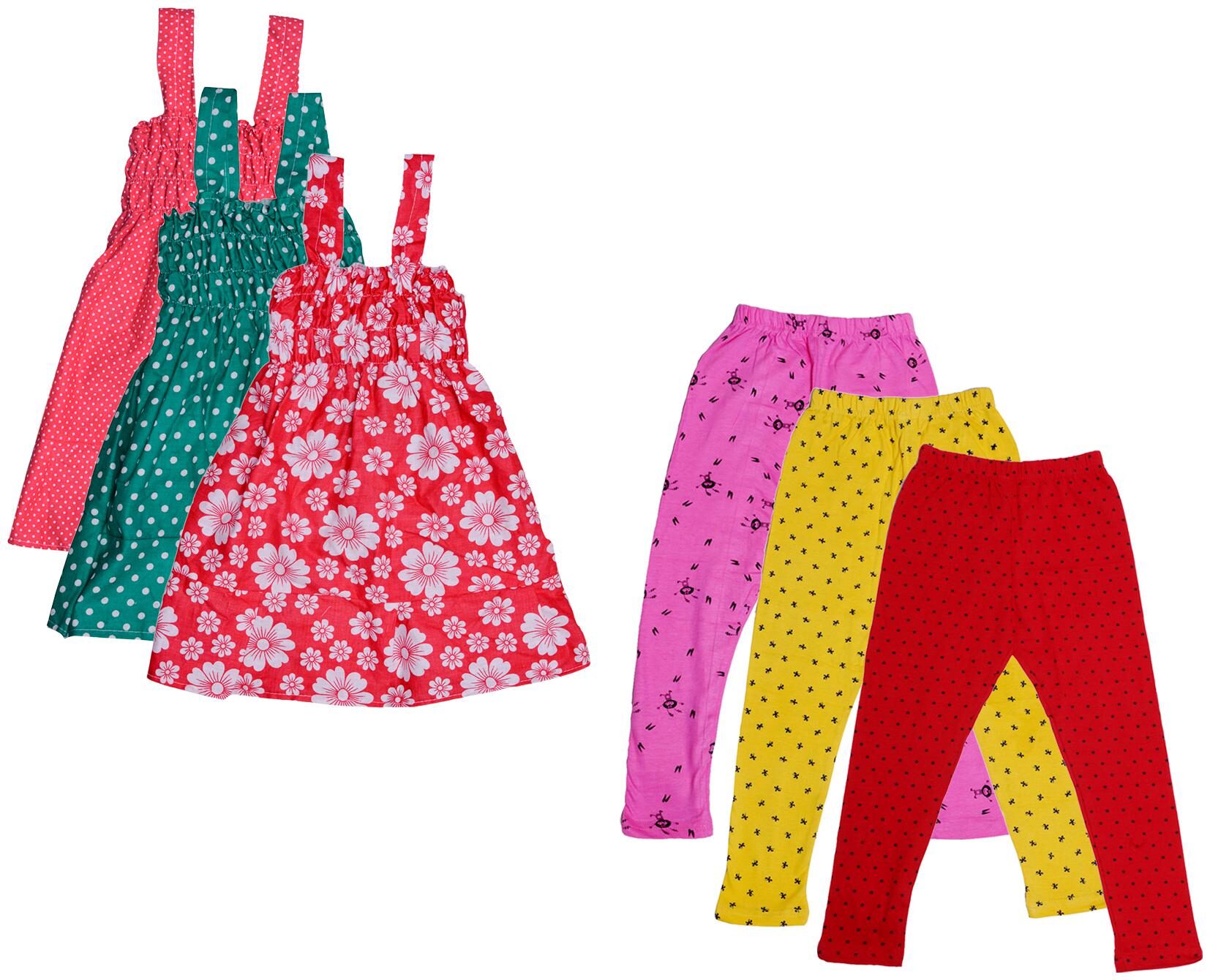 

Indiweaves Girl Cotton Top Bottom Set - Multi