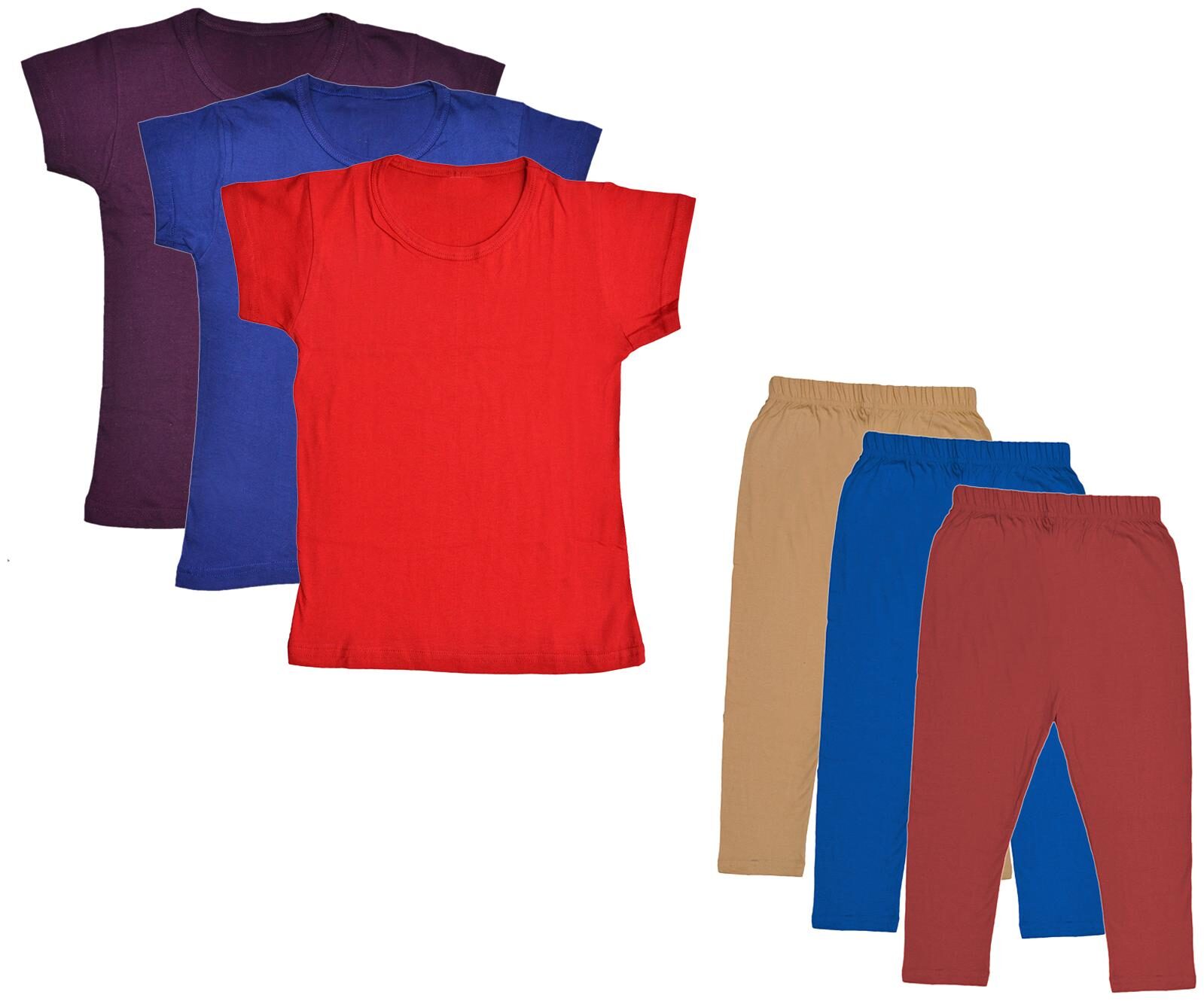 

Indiweaves Girl Cotton Top Bottom Set - Multi