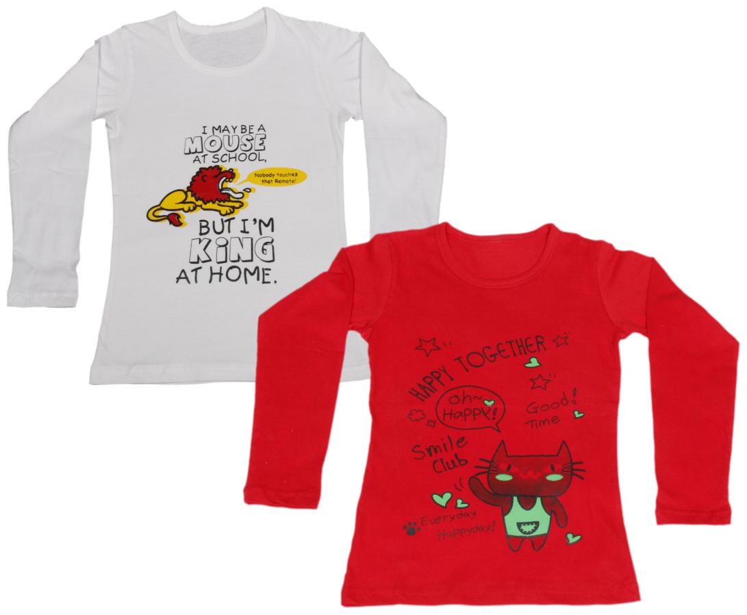 

Indiweaves Girl Cotton Solid Top - Red