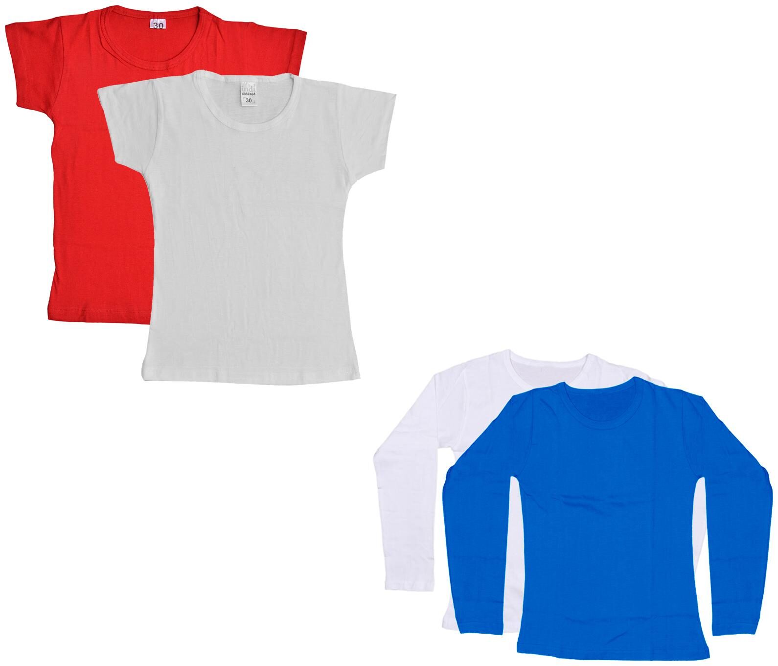 

Indiweaves Girl Cotton Solid T shirt - Multi