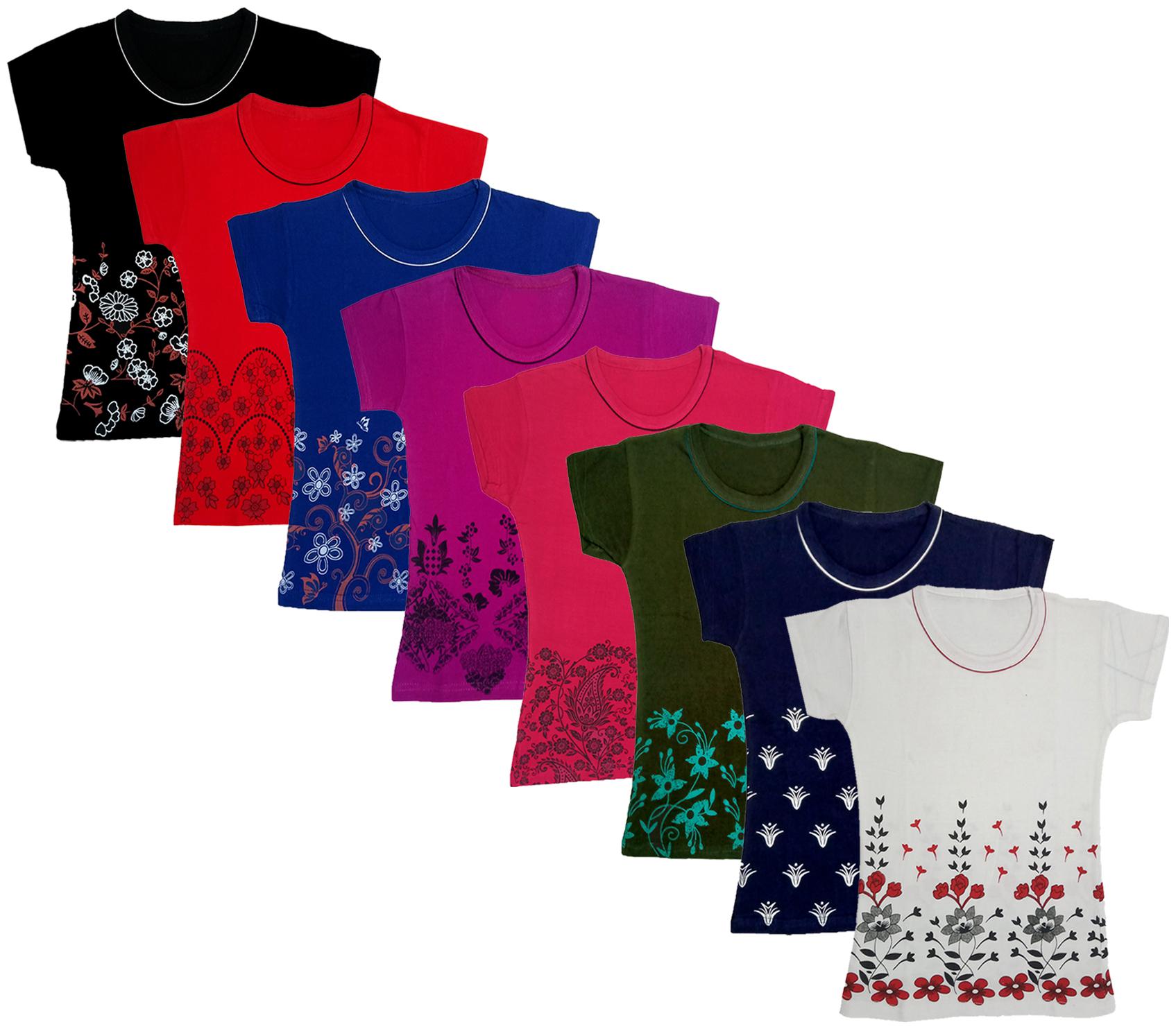 

Indiweaves Girl Cotton Printed T shirt - Multi