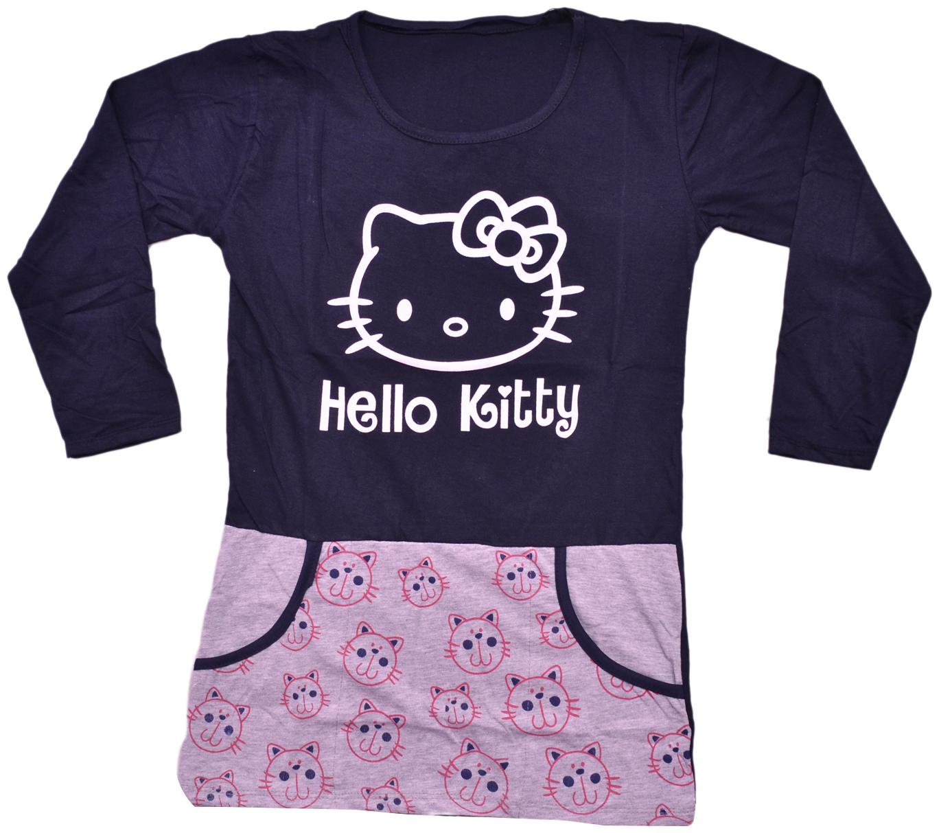 

Indiweaves Girl Cotton Printed Top - Purple