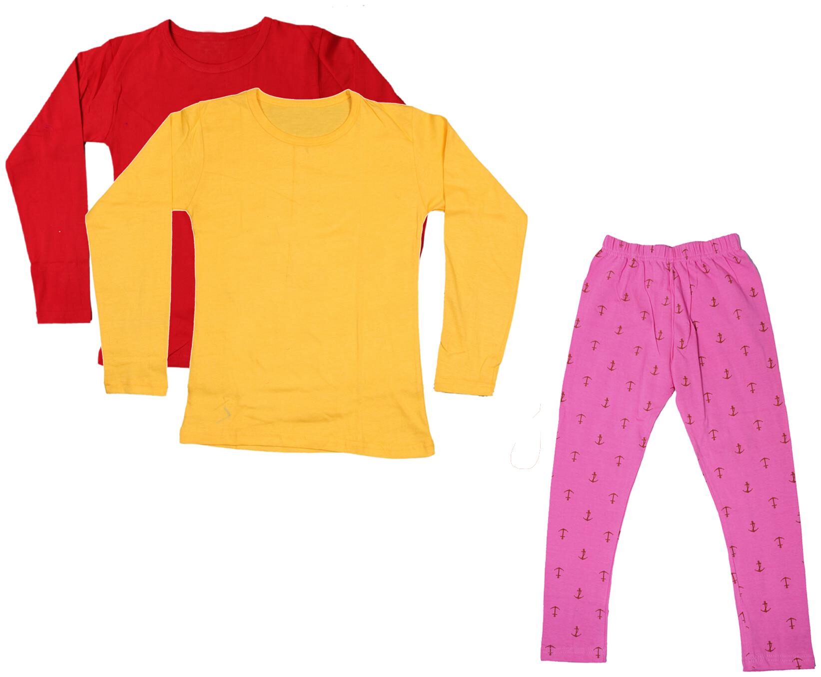 

Indiweaves Girl Cotton Solid T shirt - Multi