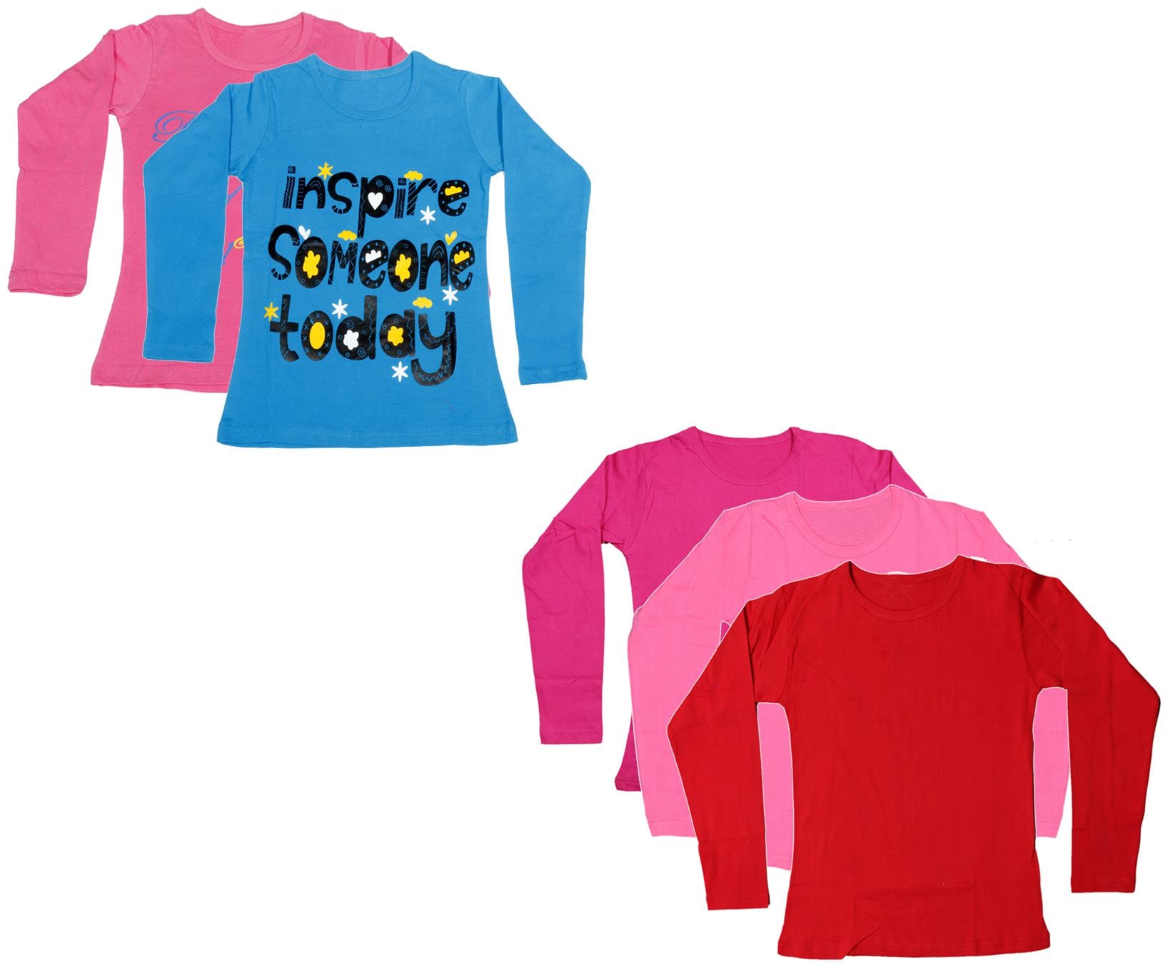 

Indiweaves Girl Cotton Printed T shirt - Multi