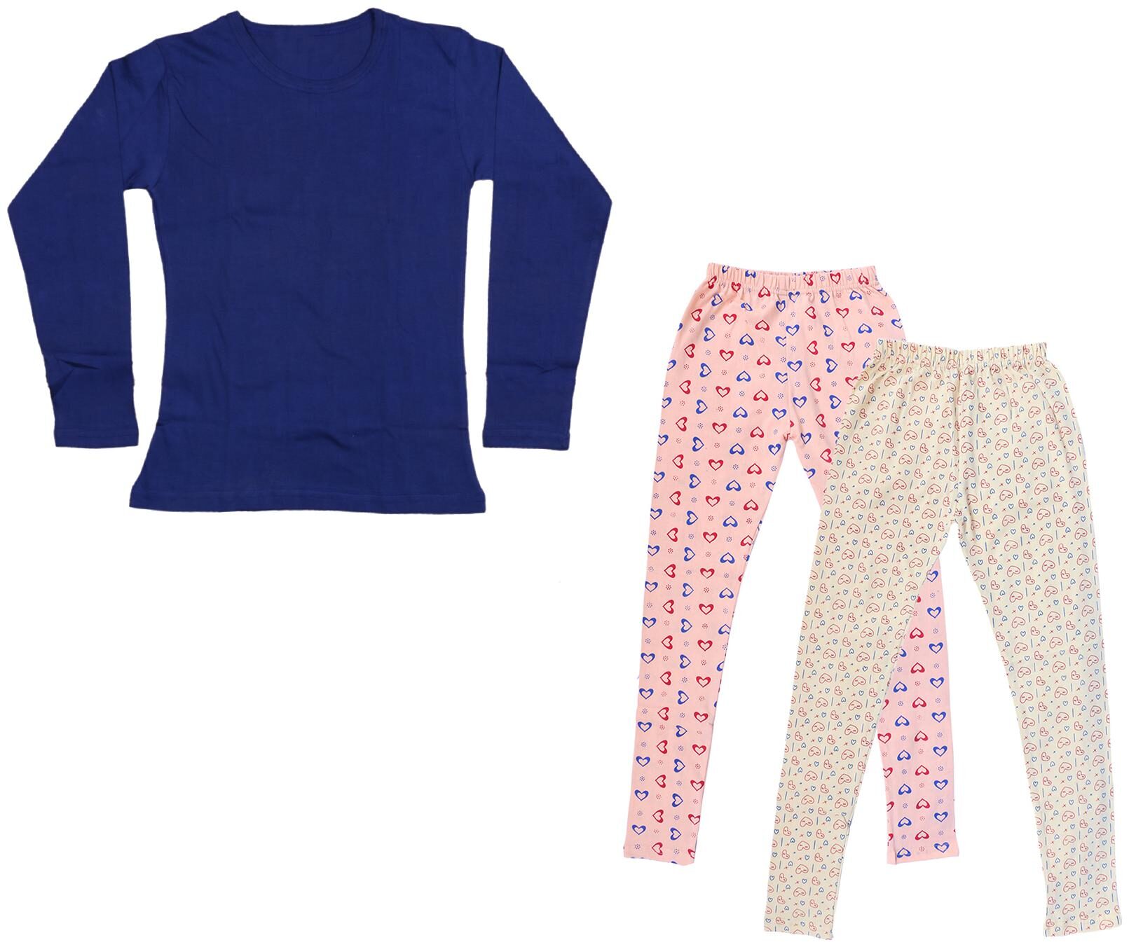 

Indiweaves Girl Cotton Solid T shirt - Multi