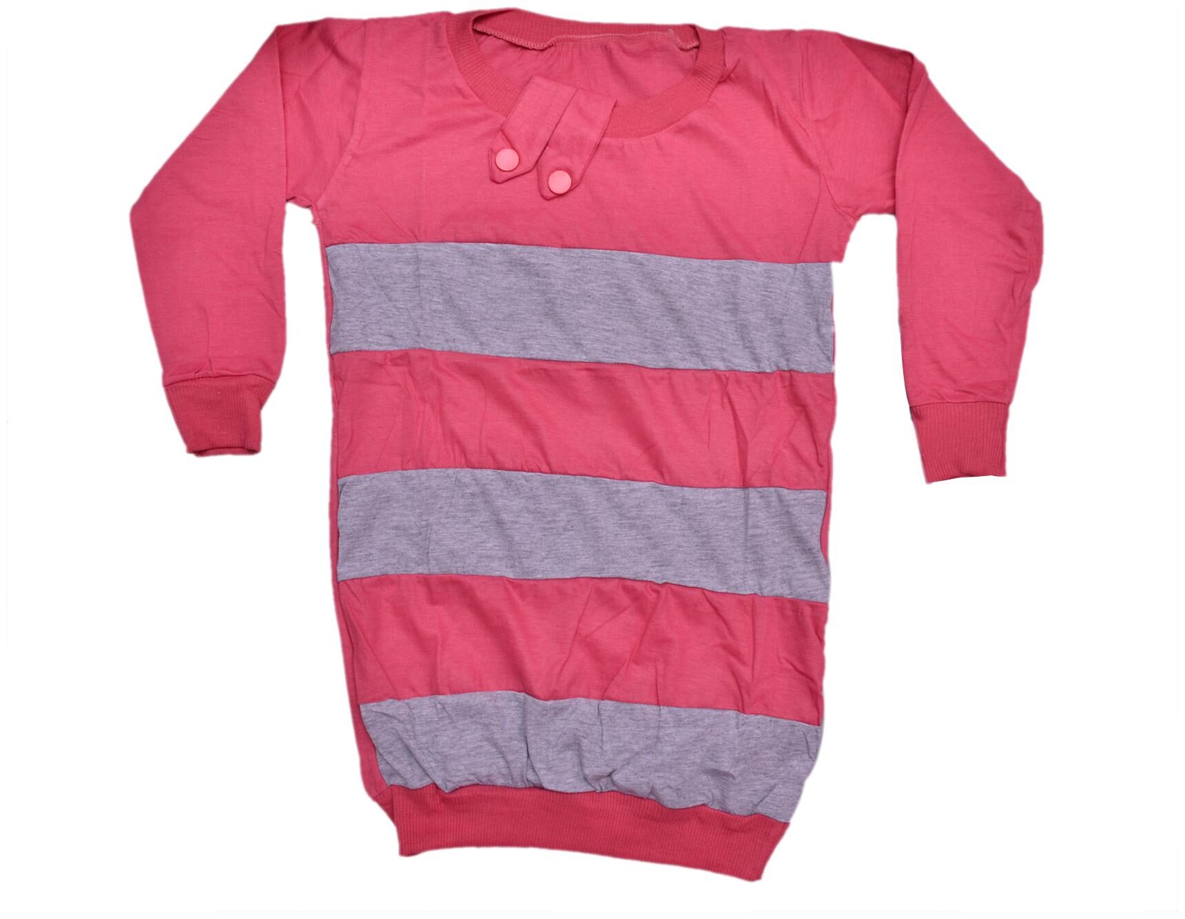 

Indiweaves Girl Cotton Printed Top - Red Pink