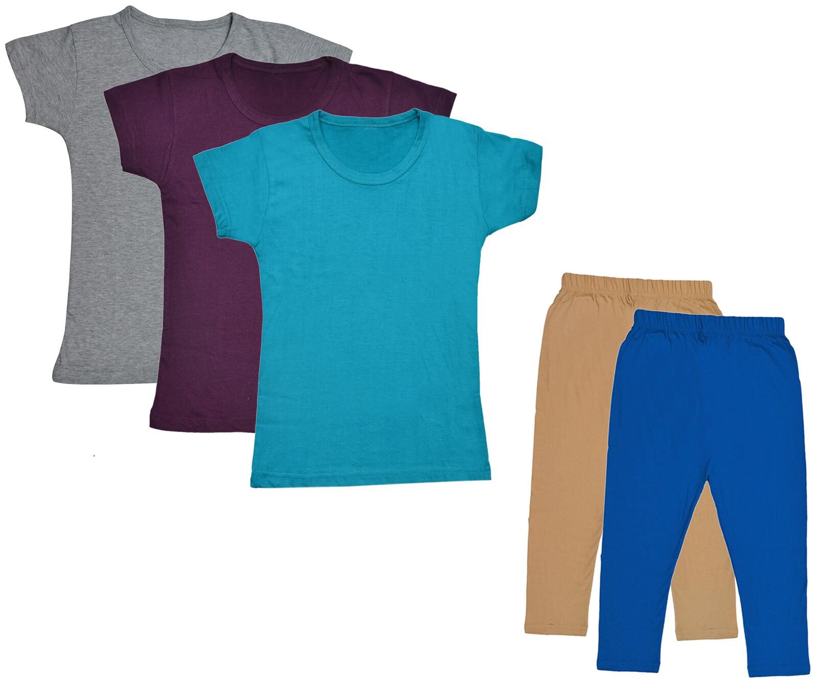 

Indiweaves Girl Cotton Top Bottom Set - Multi