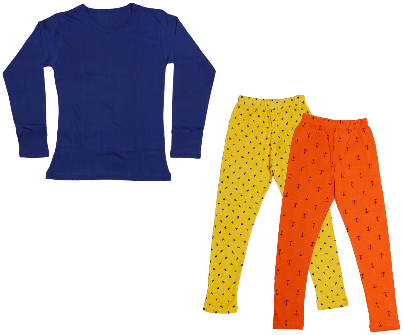 

Indiweaves Girl Cotton Solid T shirt - Multi