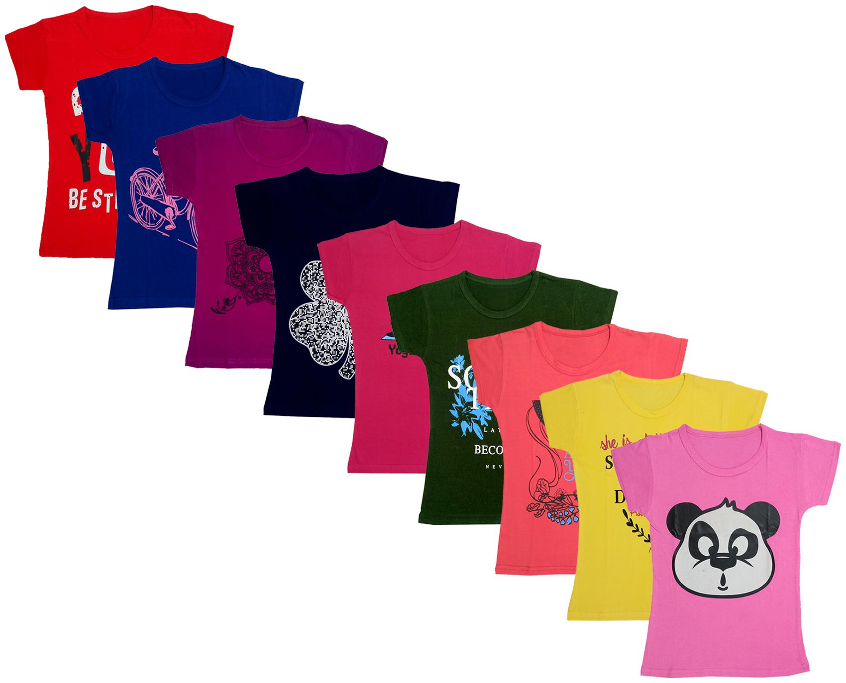 

Indiweaves Girl Cotton Printed T shirt - Multi