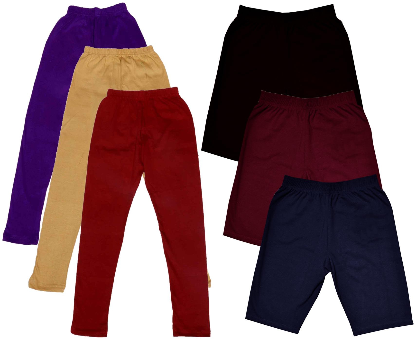 

Indiweaves Girl Cotton Solid Regular shorts - Multi