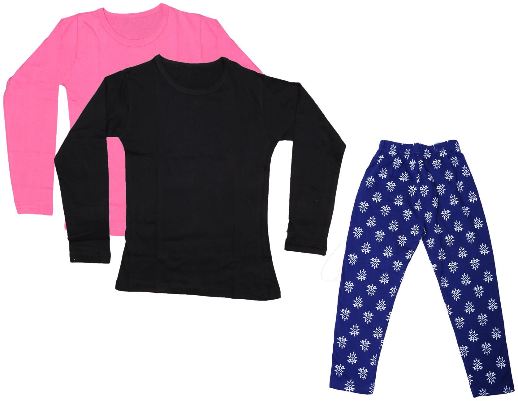 

Indiweaves Girl Cotton Solid T shirt - Multi
