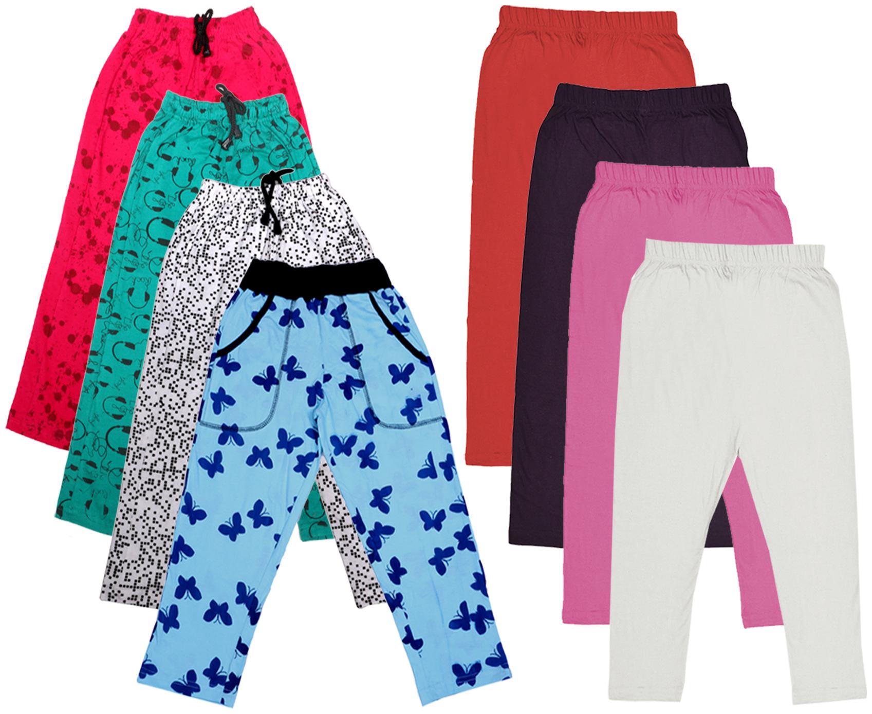 

Indiweaves Girl Cotton Solid Capri - Multi