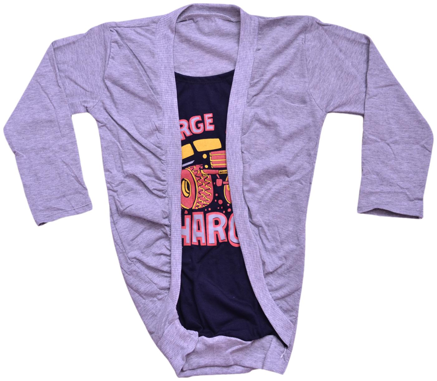 

Indiweaves Girl Cotton Printed Top - Blue