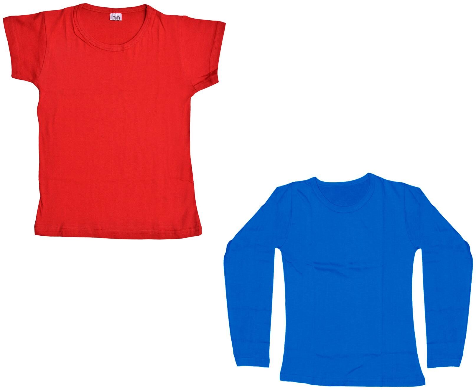 

Indiweaves Girl Cotton Solid T shirt - Multi