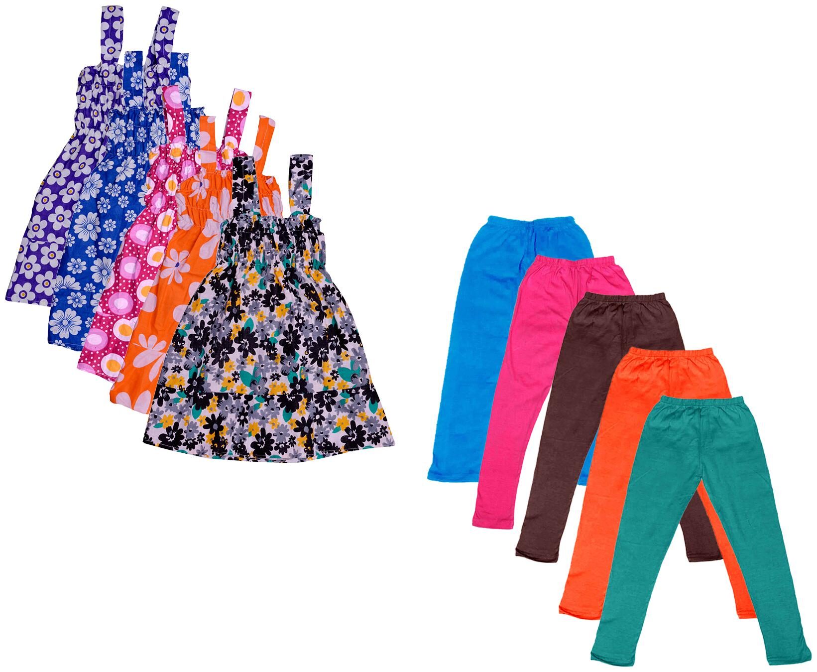 

Indiweaves Girl Cotton Top Bottom Set - Multi