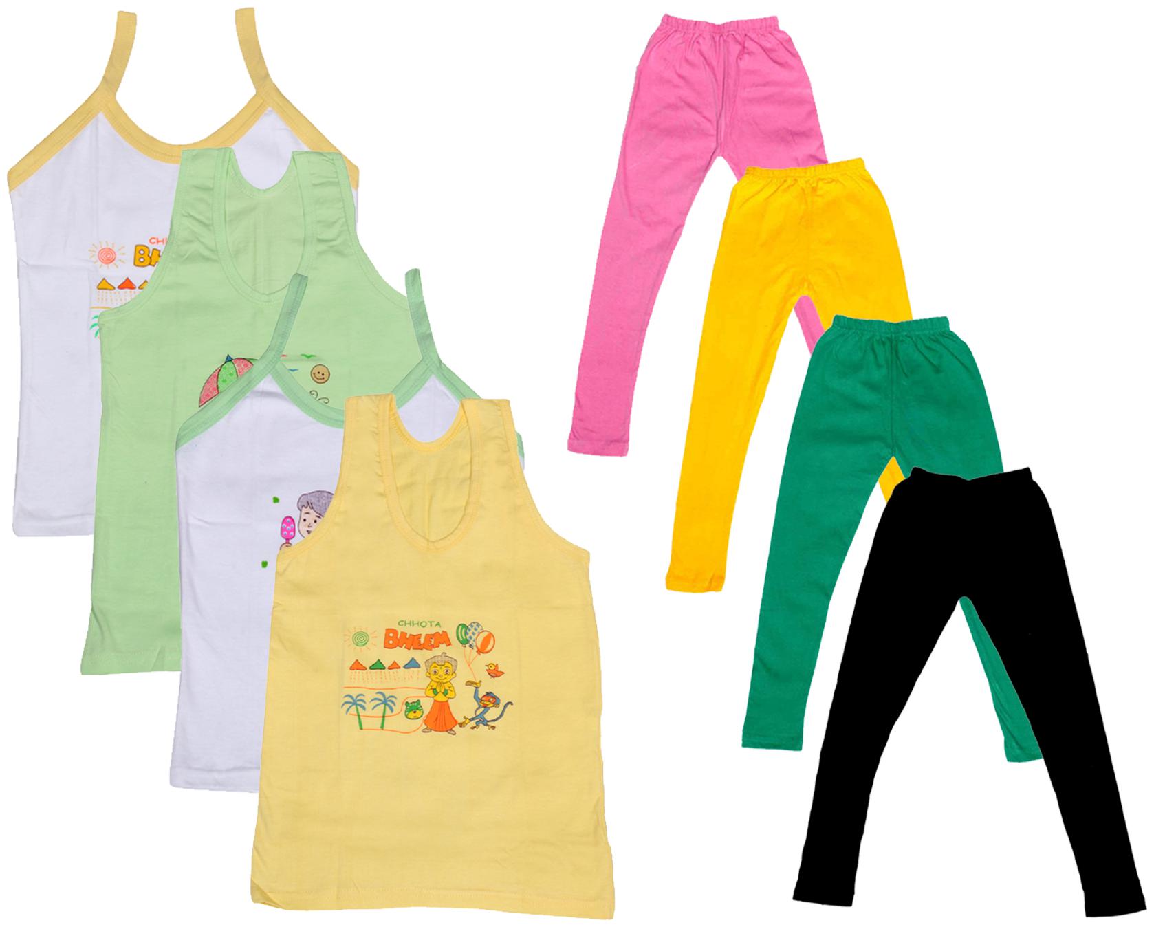 

Indiweaves Girl Cotton Top Bottom Set - Multi