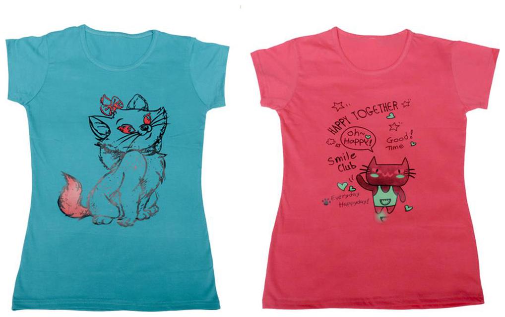 

Indiweaves Girl Cotton Solid T shirt - Multi