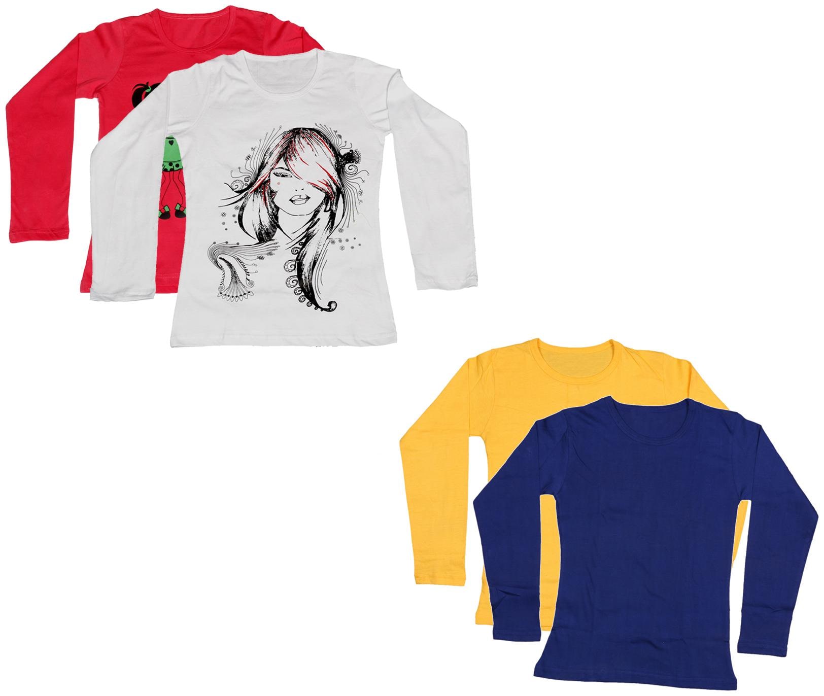 

Indiweaves Girl Cotton Printed T shirt - Multi