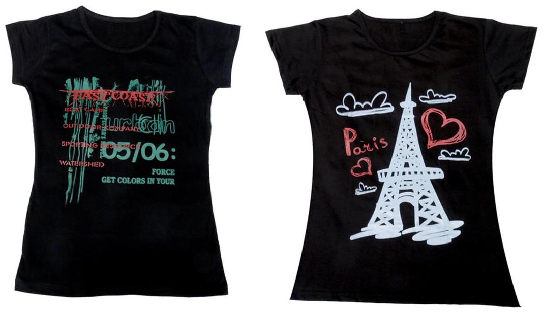 

Indiweaves Girl Cotton Solid T shirt - Multi
