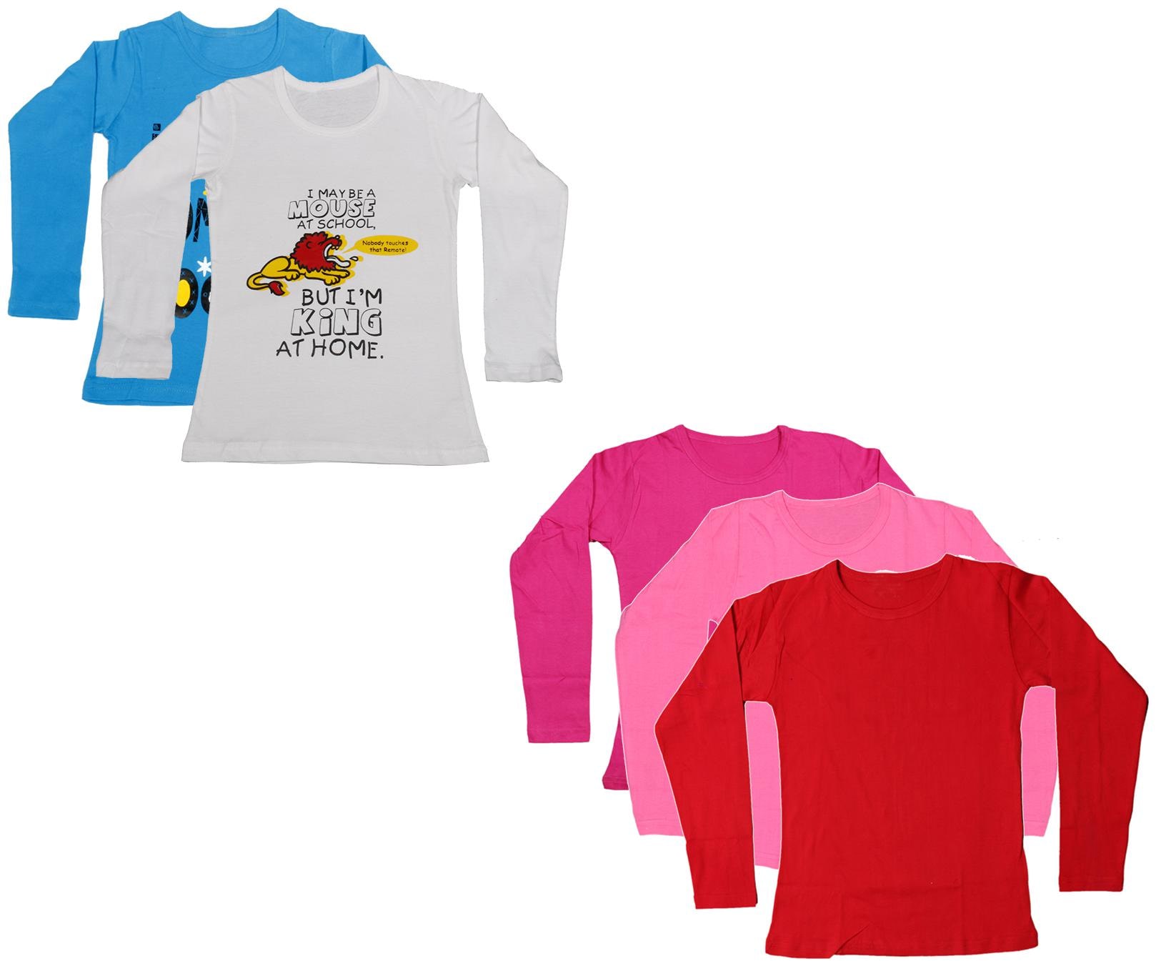 

Indiweaves Girl Cotton Printed T shirt - Multi