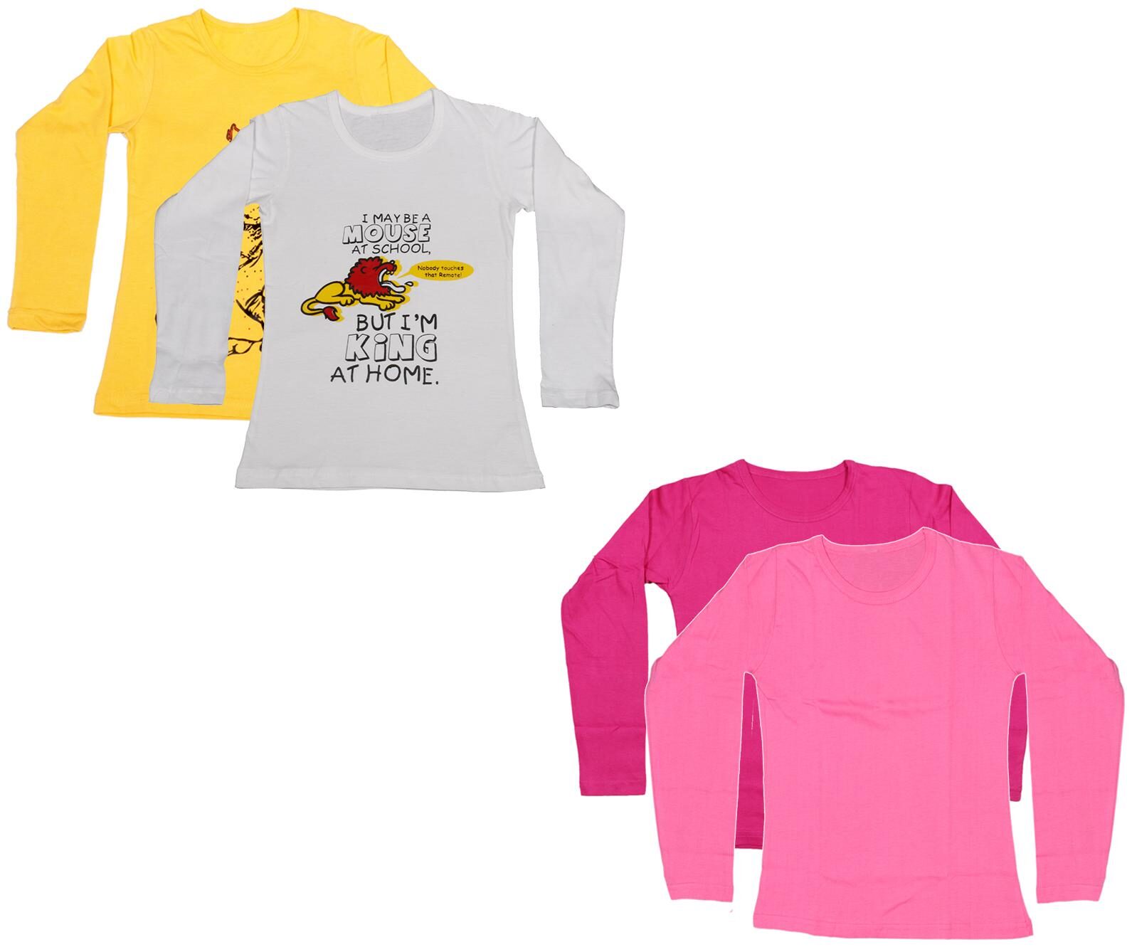 

Indiweaves Girl Cotton Printed T shirt - Multi